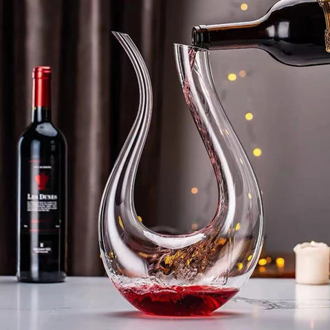 Crystal U-shaped Wine Decanter Gift Box Swan Decanter Creative Wine Separator